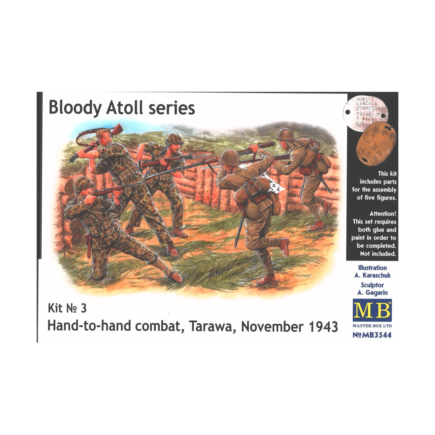 Master Box Hand To Hand Combat WWII Infantry Figures – 1:35 Scale Model Kit, British & German Soldiers