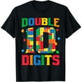 thumbnail image 1 of Master Builder 10th Birthday Boy 10 Bricks Ten Double Digits T-Shirt Tops Tee, 1 of 4