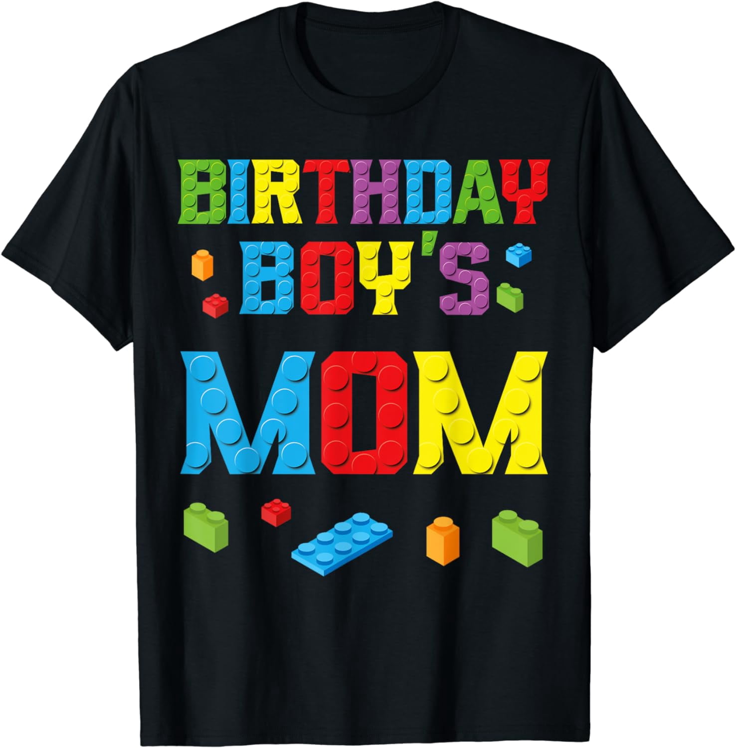 Master Builder Birthday Boy's Mom Building Bricks Blocks T-Shirt ...