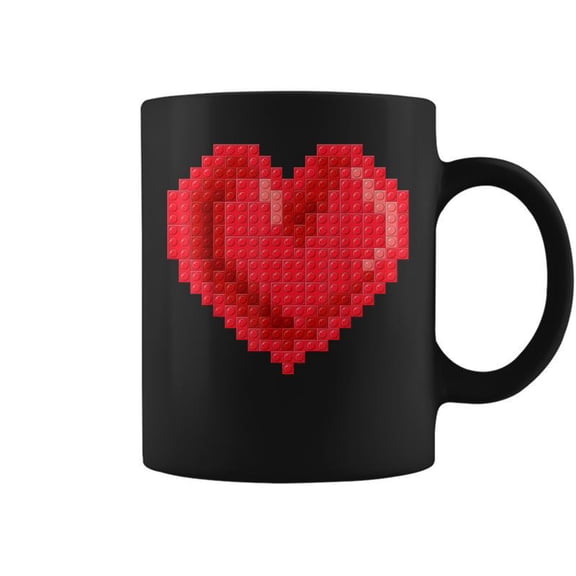Master Builder Block Brick Building Heart Valentines Day Boy Coffee Mugs
