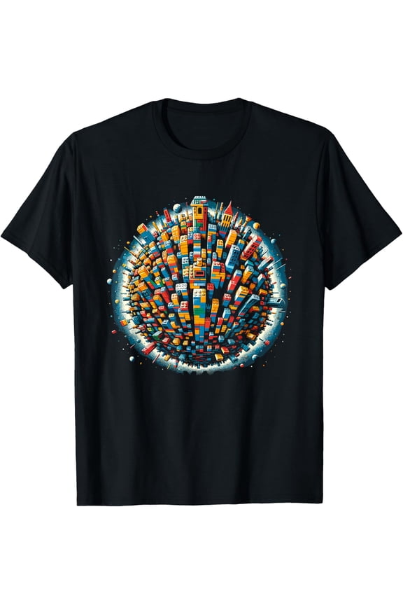 Master Builder Brick Block Building Play Toys Mens T-Shirt