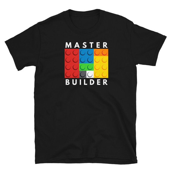 Master Builder Building Blocks Brick Builders Construction Worker Short-Sleeve Unisex T-Shirt