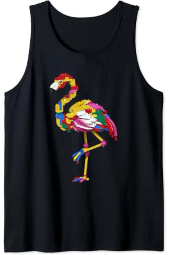 Master Builder Building Blocks Flamingo Brick Builder Tank Top Size S-3XL