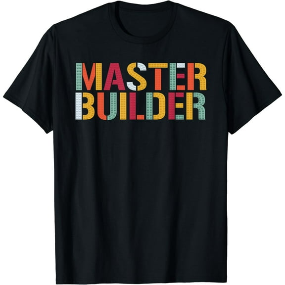 Master Builder Cool Builder Building Blocks Set Toys T-Shirt