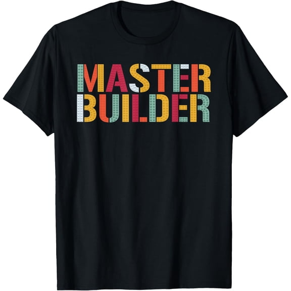 Master Builder Cool Builder Building Blocks Set Toys T-Shirt