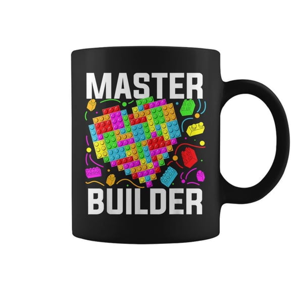 Master Builder Heart Block Brick Building Valentines Day Boy Coffee Mugs