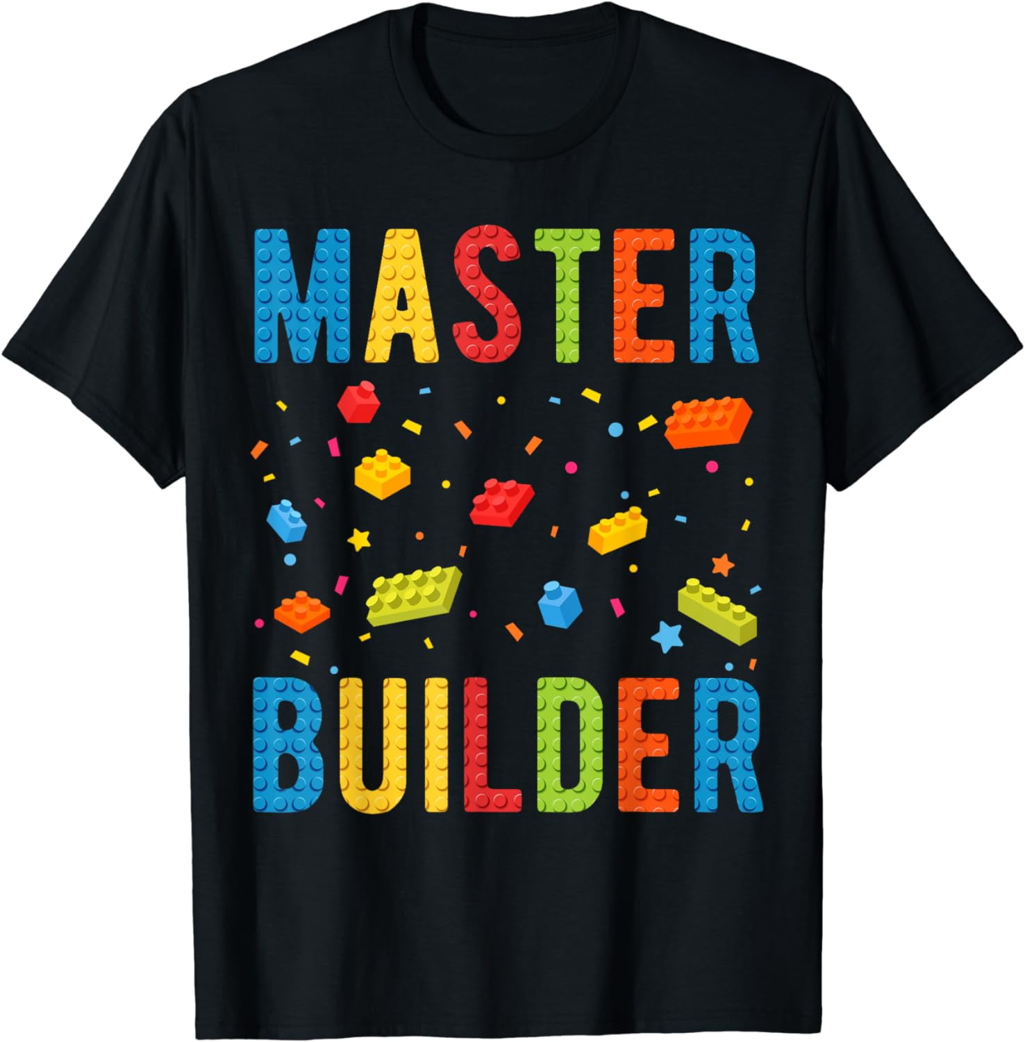 Master Builder Kids Building Blocks Brick Builder T-Shirt - Walmart.com