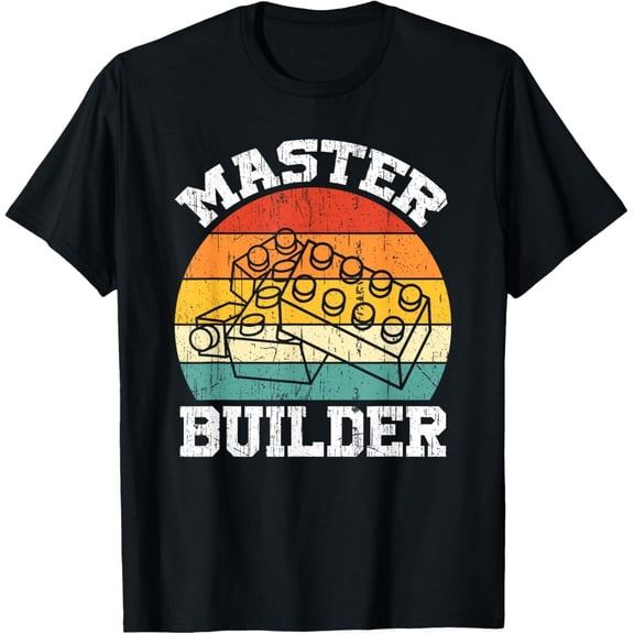 Master Builder Shirt for Kids Boys Building Blocks Game Inspired Tee