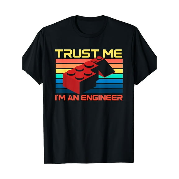 Master Builder T-Shirt - 220g Engineer-Inspired Building Blocks Bricklayer Design, Fun Graphic Tee for Construction Enthusiasts