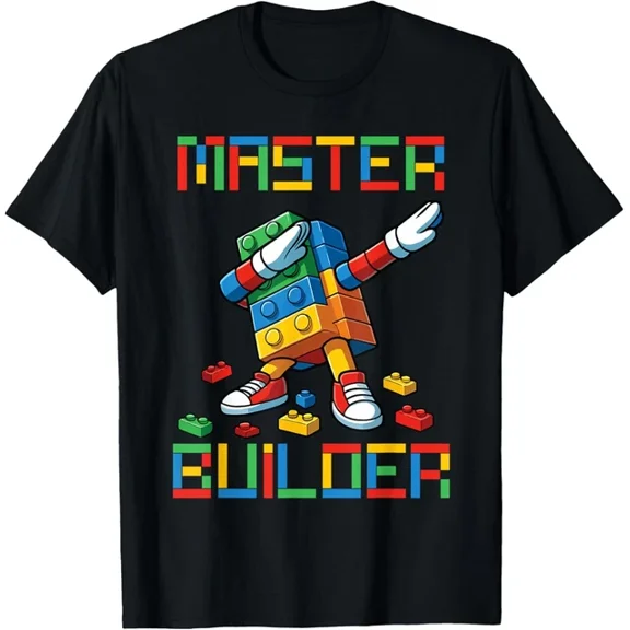 Master Builder Tee Dabbing Blocks Bricks Building Unisex S-5Xl T-Shirt