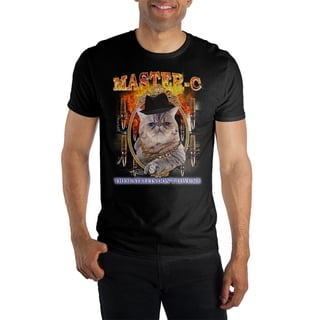 Master-C These Streets Don't Love Me Men's Black T-Shirt Tee Shirt - Rapping Cat-5XL