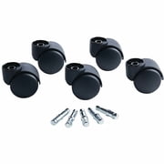 Master Caster, MAS23620, Deluxe Futura Hooded Chair Mat Casters, 5 / Set, Matte Black