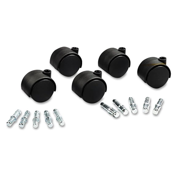 Master Caster 23624 Deluxe Duet Casters, Polyurethane, B and K Stems, 110 lbs./Caster, 5/Set