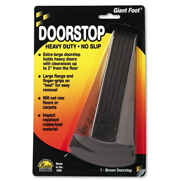 Master Caster Giant Foot Door Stop, Brown