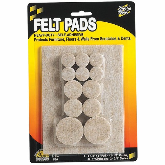 Scratch Guard, MAS88499, Felt Combo Pack, 25 / Pack, Beige