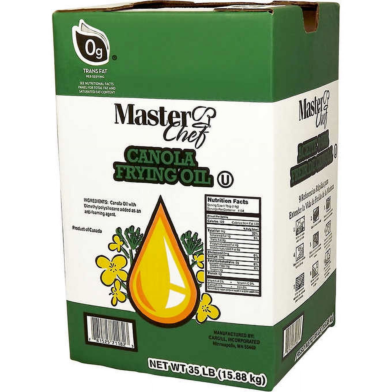 Master Chef Canola Frying Oil 35lb, 4.57 Gallons