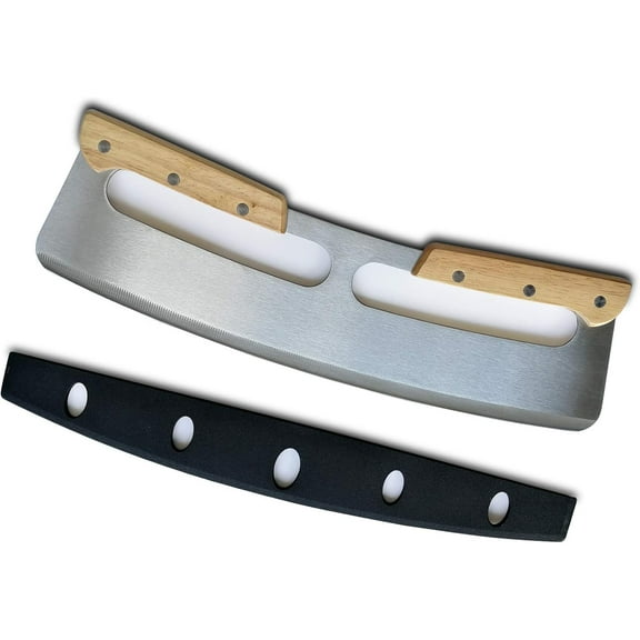 Master Chef's Choice, Rocker Knife for Multi-Purpose Slicing, Kitchen Tools with Protective Cover, Ultra-Sharp Stainless Steel Blade for Seamless Cuts
