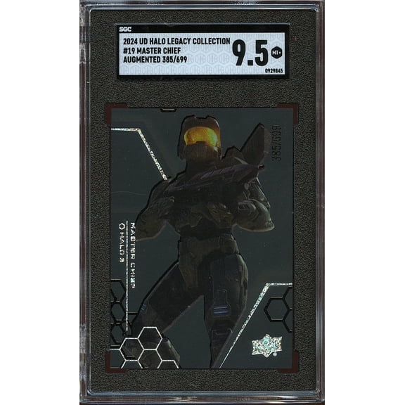 Graded Master Chief 2024 Upper Deck HALO Black Augmented 385/699 #19 SGC 9.5