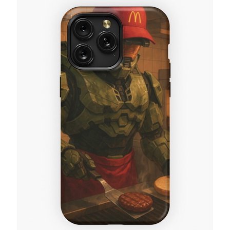 Master Chief Worker Halo Parody Graphic Design A2898 Phone Case for iPhone 11 to 17 Pro Max