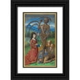 thumbnail image 1 of Master of the Chronique scandaleuse 16x24 Black Ornate Wood Framed with Double Matting Museum Art Print Titled - Denise Poncher before a Vision of Death, 1 of 4