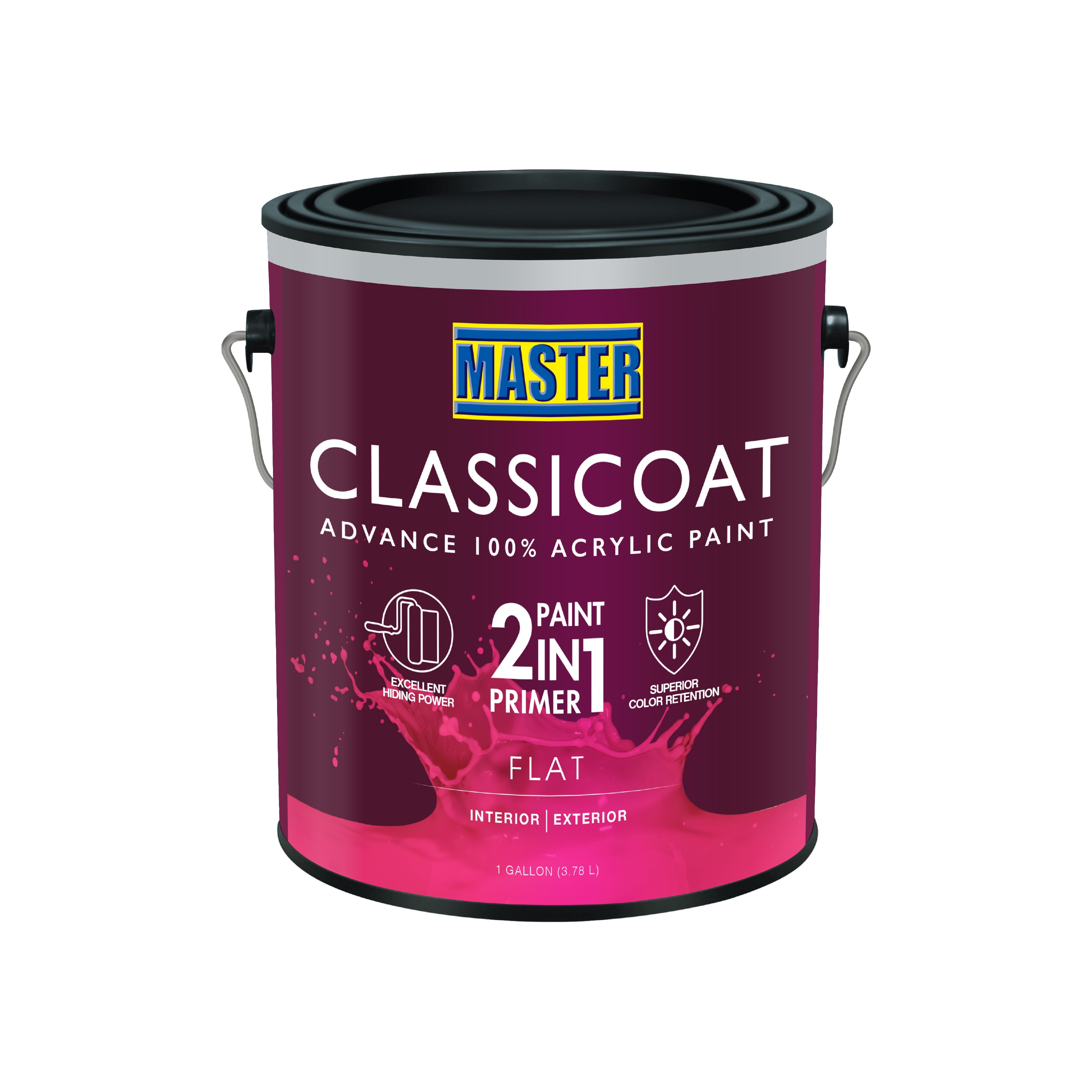 Master Classicoat 2in1 Interior and Exterior Flat, Accent Base Tone, 1 gal