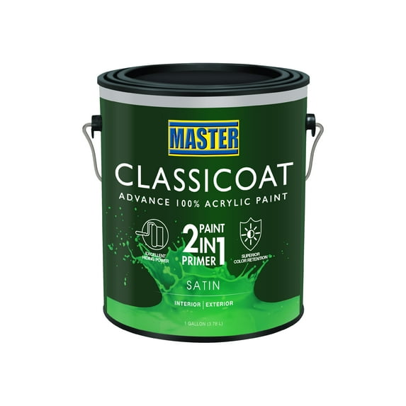 Master Classicoat 2in1 Paint and Primer Satin Accent Base Tone 1 Gl