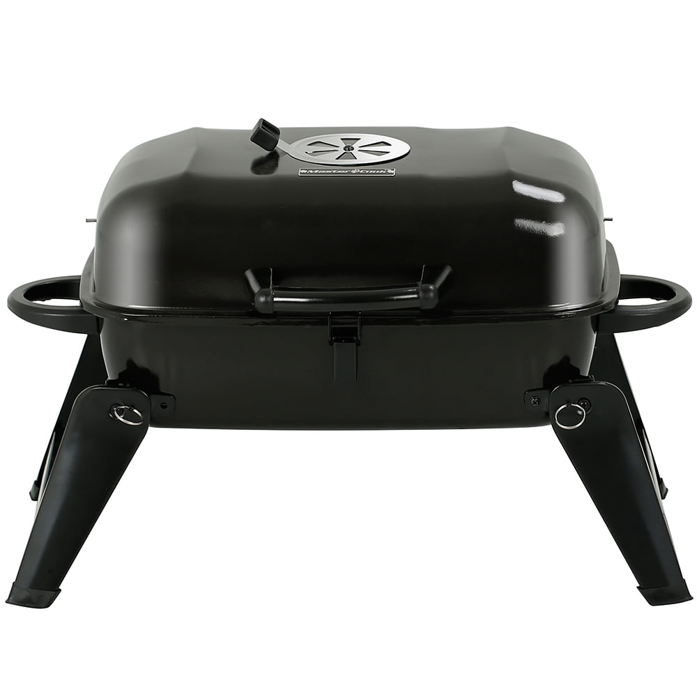 MASTER COOK 18 in. Portable Square Charcoal Grill With 2-Wheels in Black -  Outdoor Barbecue Grill For Camping Tailgating and Patio SRCG28018A - The  Home Depot