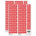 thumbnail image 1 of Master Copy Document Sticker Set - Red - Gloss Finish - 2.00" Large, 1 of 7