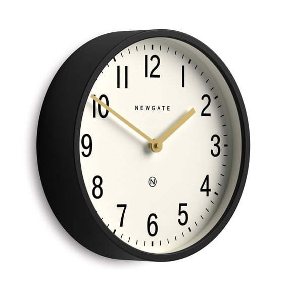 Master Edwards Wall Clock | Mid-Century Style | 12 inch | Black Metal Case