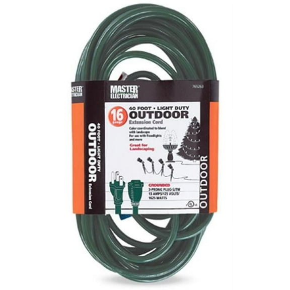 Master Electrician 02356-05ME 16-3 Green Extension Cord - 40 ft.