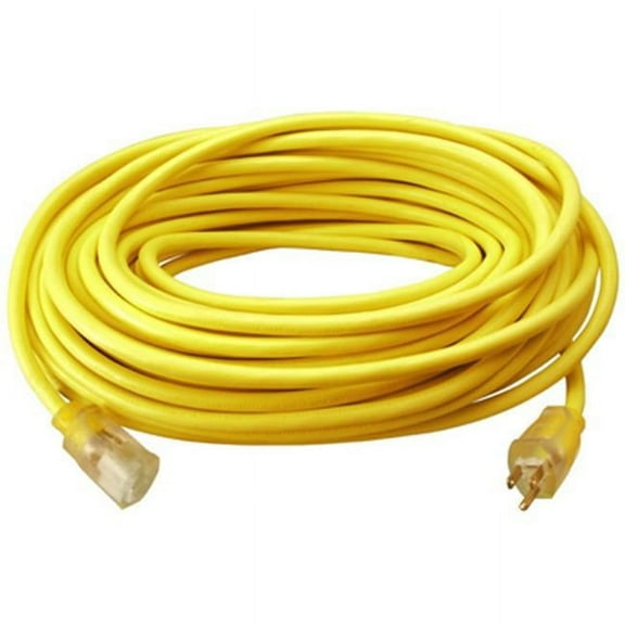Master Electrician 02589ME 100 ft. Round Vinyl Extension Cord- Yellow