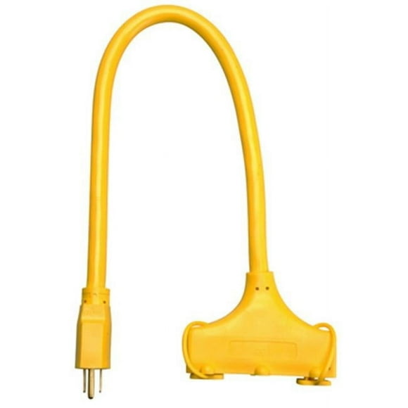 Master Electrician 04112ME 2 ft. Yellow 3 Outlet Extension Cord