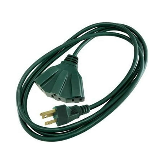 Master Electrician 04314ME Outdoor Extension Cord, 16/3 SJTW, Green, Triple Tap, 8-Ft. - Quantity 16