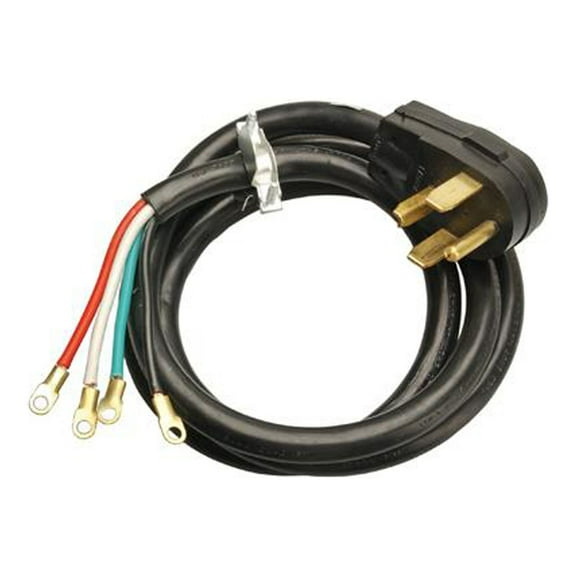Master Electrician 09154ME 4-Ft. 10/4 SRDT Black Round Dryer Cord - Quantity 12