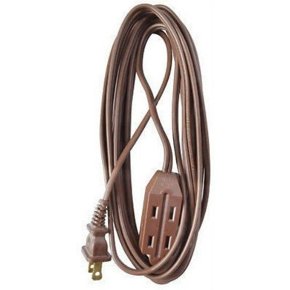 Master Electrician 09404ME 15' Foot 16/2 SPT-2 Brown Vinyl Cube Tap Household Extension Cord - Quantity of 3