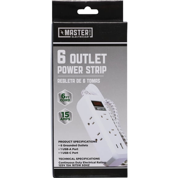 Master Electrician 1350J Surge Protector Strip - Pack of 12