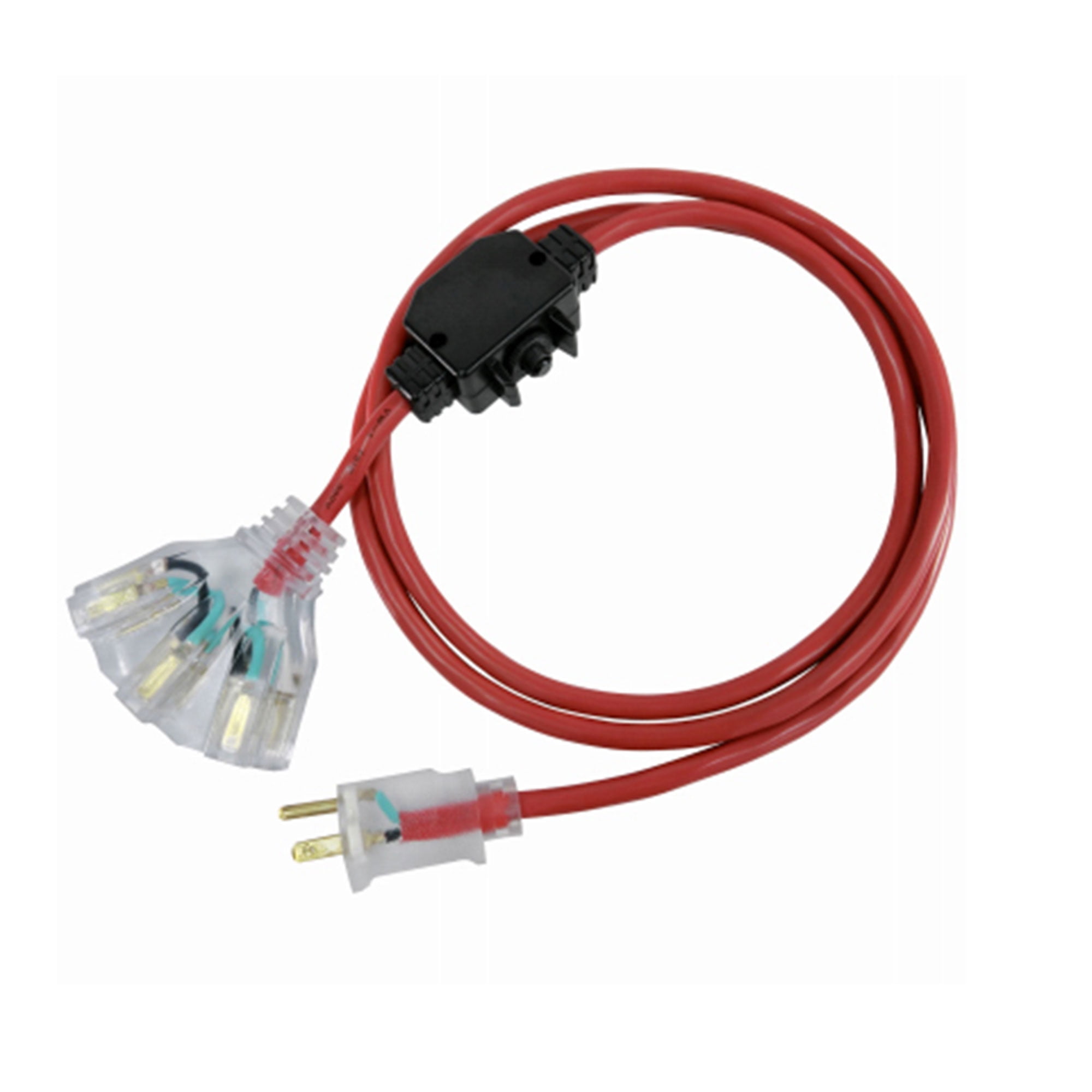 Master Electrician 25 Feet Extension Cord with Fan Tap and Circuit Breaker