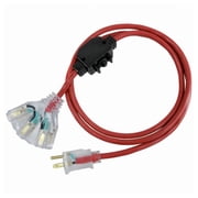 Master Electrician 50 Feet Extension Cord with Fan Tap and Circuit Breaker
