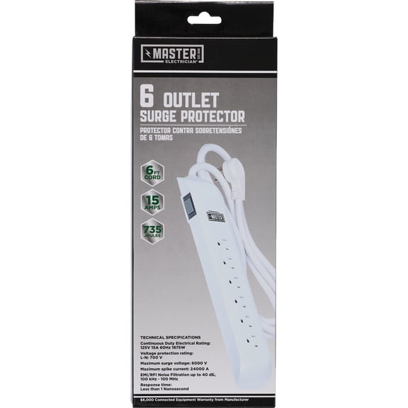 Master Electrician 980J Surge Protector Strip - Pack of 12