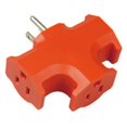 thumbnail image 1 of Master Electrician Heavy Duty 3 Outlet Adapter - Orange - Pack of 24, 1 of 1