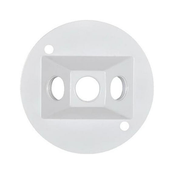 Master Electrician RC-3-N-W Weatherproof Round Lampholder Cover, White - Quantity 48
