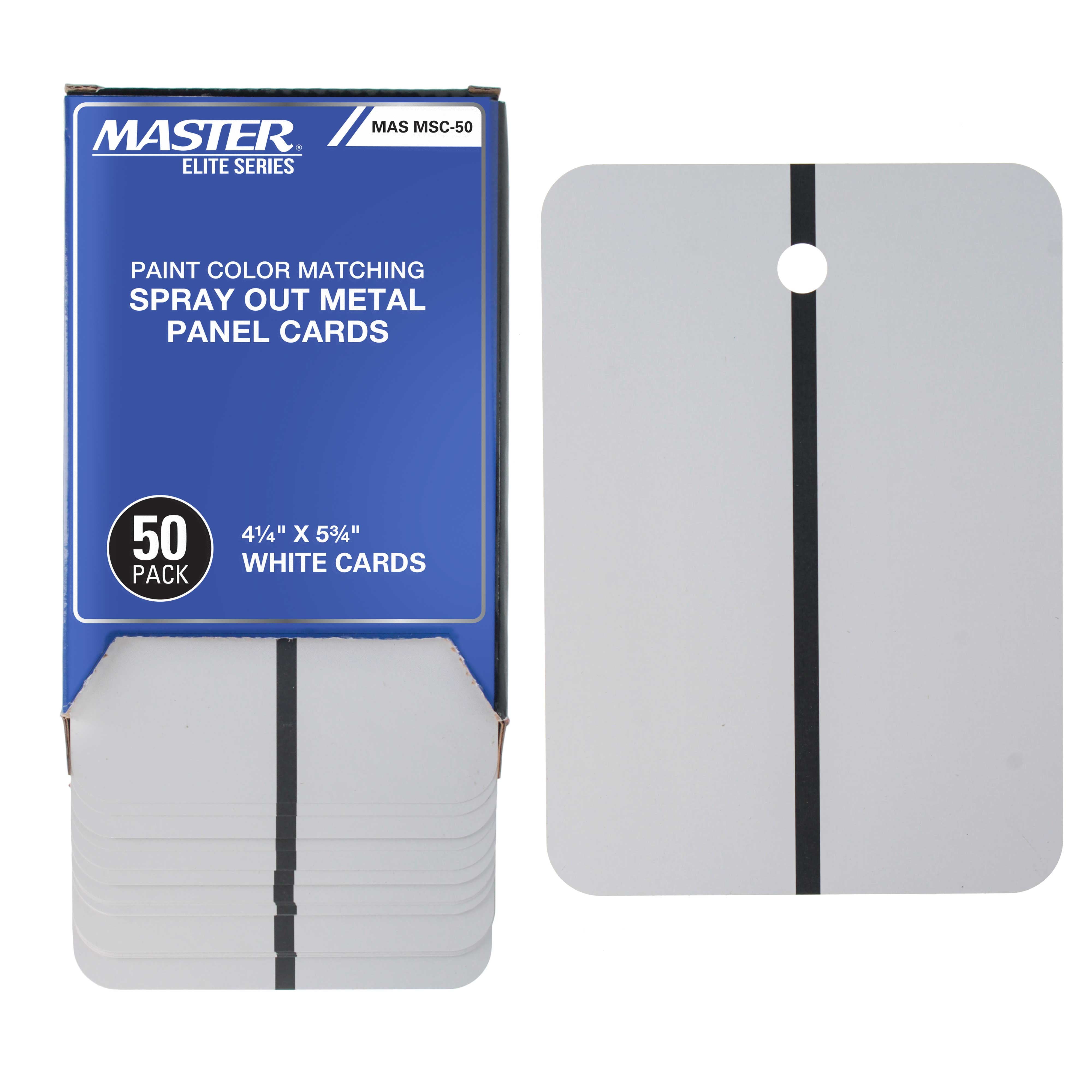 Master Elite Paint Color Matching Spray Out Metal Panel Cards (Pack of