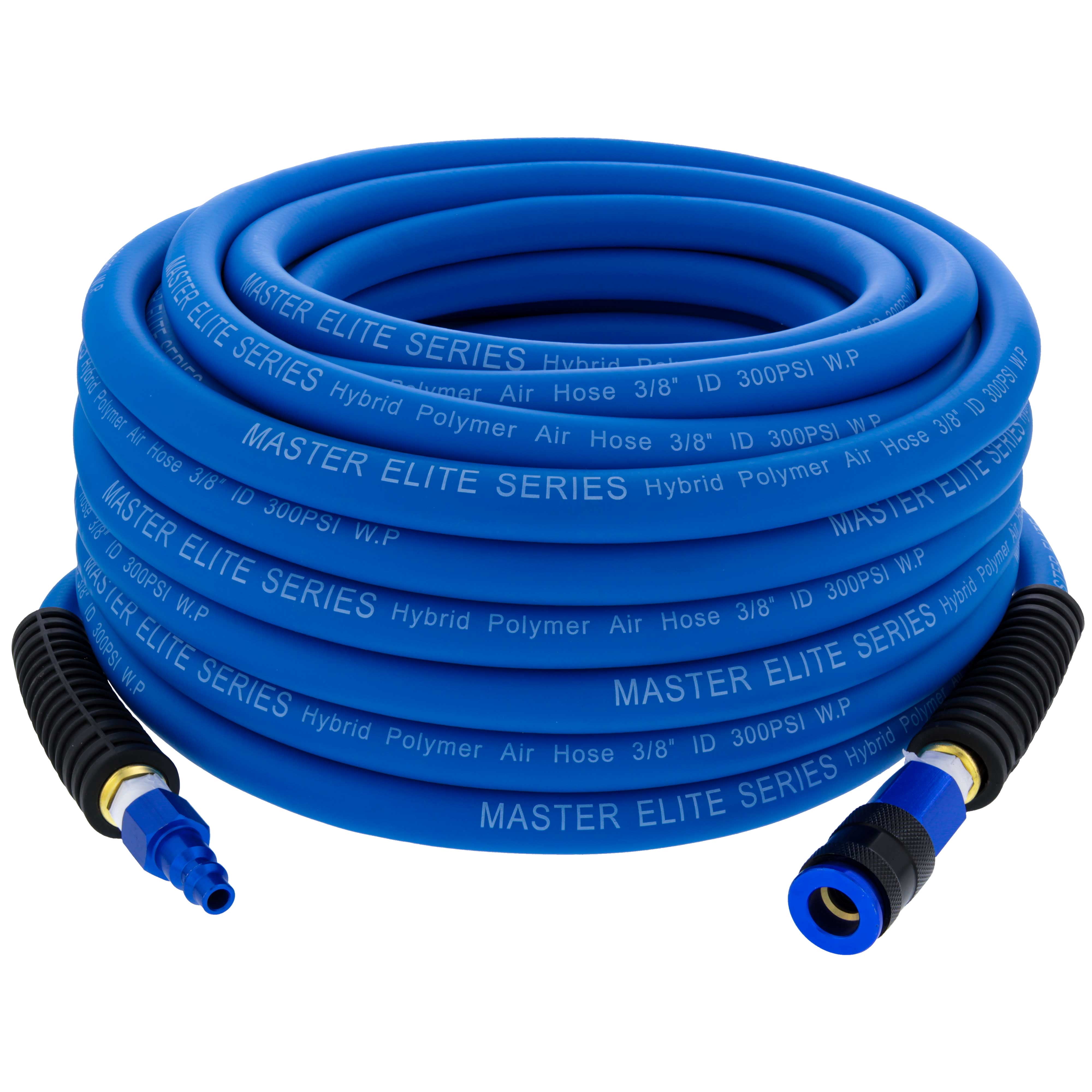 Universal Polyurethane Recoil Air Hose 1/4" X 25 Ft With Bend Restrictors Compressor Hose With 1 4 Industrial Quick Coupler And I M Plug Kit Red - View #7