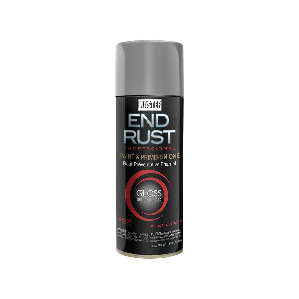 Master End Rust Spray Paint Machinery Gray Gloss 12oz - Walmart.com