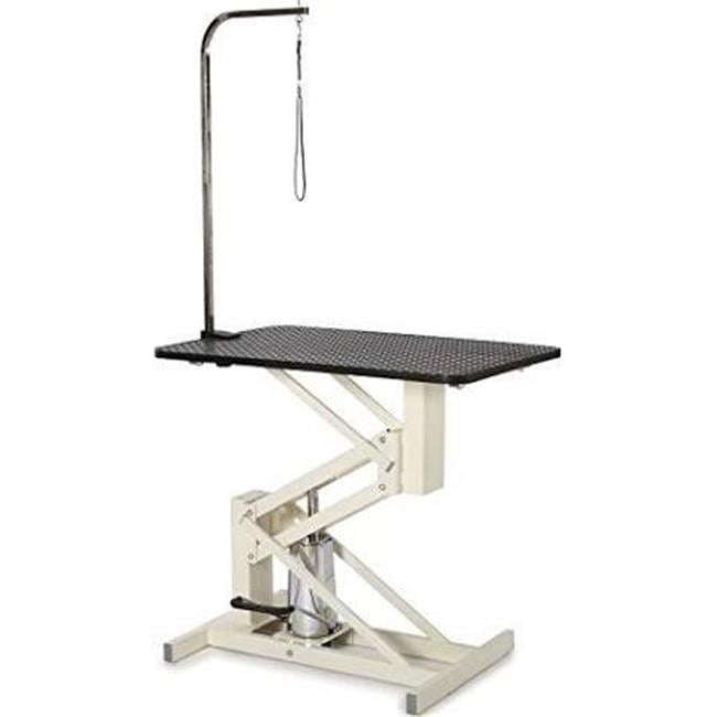 White Steel Hydraulic Lift Grooming Table 36 x 24 in