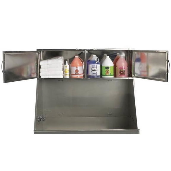 Master Equipment Deluxe Stainless Steel Overhead Pet Tub Cabinet