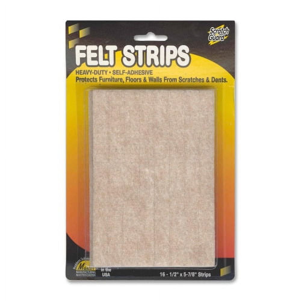Beige Heavy-Duty Self-Adhesive Felt Strips