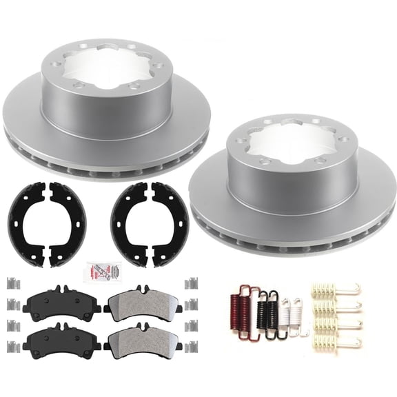 Master Fleet Duty Brake Rotors & Pads For Sprinter 3500 2007-16 Dual rear Wheel