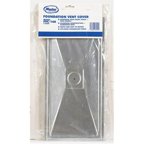 Master Flow 7.4 in. H X 15.4 in. W Mill Aluminum Foundation Vent Cover