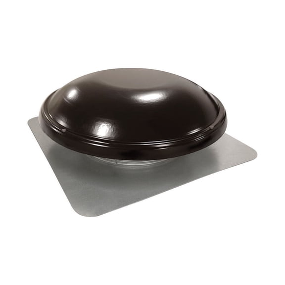 Master Flow 8 in. H x 25 in. W x 15 in. Dia. Powder-Coated Black Steel Power Attic Ventilator